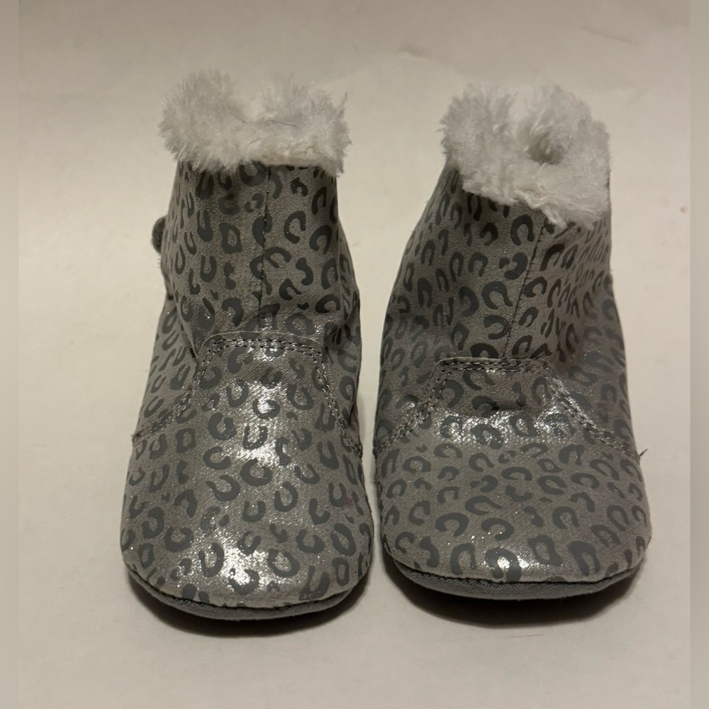 Stride Rite Faux Fur Metallic Cheetah Baby Boots (6-12 months)